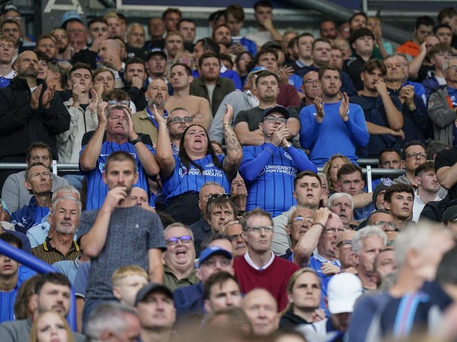 Pompey's next home game is against West Brom on September 15.