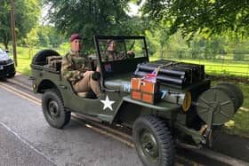 Richard Graham, right, of Guildford in his 1943 Willys Jeep with left, Colin Shackel of Drayton
Picture: Tom Morton