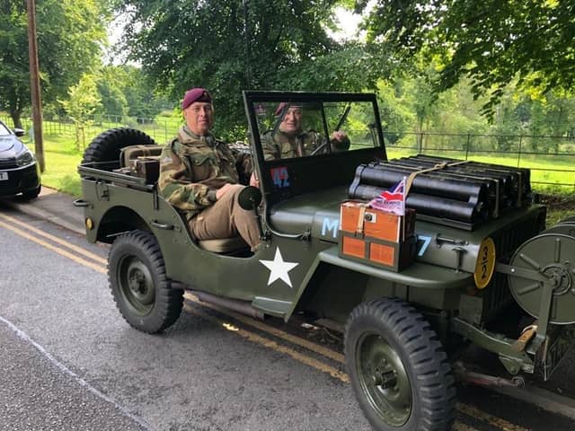Richard Graham, right, of Guildford in his 1943 Willys Jeep with left, Colin Shackel of Drayton
Picture: Tom Morton