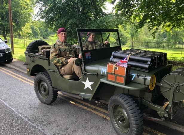 Richard Graham, right, of Guildford in his 1943 Willys Jeep with left, Colin Shackel of Drayton
Picture: Tom Morton