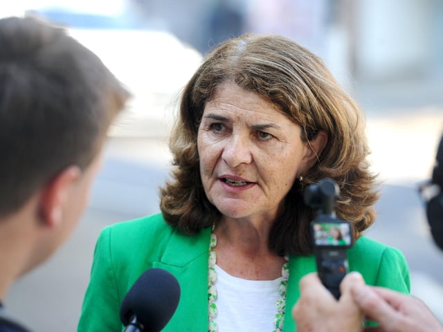 Police minister Dame Diana Johnson in Cosham  Picture: Sarah Standing (120825-2786)