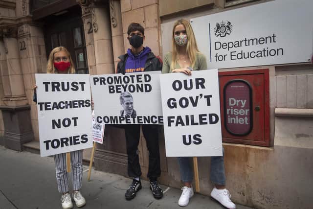 Students have been protesting in London after receiving their A-level results. Picture: Victoria Jones/PA Wire
