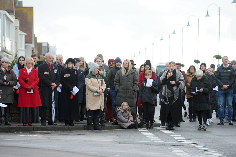 Remembrance Sunday service at the Fleet Air Arm Memorial in Lee-on-the-Solent on Sunday, November 12, 2023.
