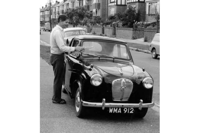Do you recognise this chap in Grant Road, Farlington? Picture: Mick Cooper collection.