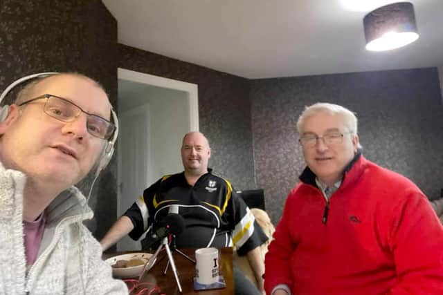 Ian Morris and Simon Sansbury hosting their Pompey Politics Podcast with guest Councillor Gerald Vernon-Jackson.