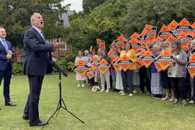 Ed Davey with Lib Dem Supporters