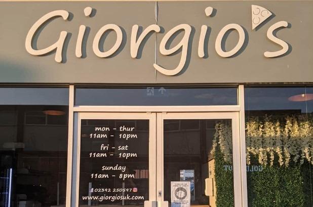 With a sit-in, delivery and takeaway restaurant Waterlooville, and a takeaway and delivery restaurant in Hilsea, Portsmouth, Giorgio's offers its fantastic stone-baked pizzas - including its popular 20 inch offerings. Giorgio's, The Precinct, London Rd, Waterlooville PO7 7DT (023 9225 0597) and London Road, Hilsea, Portsmouth PO2 9LD (023 9265 2858)