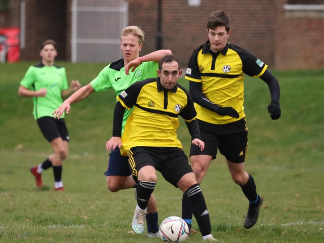 AFC Bedhampton Village A (green/black) v AFC Prospect Farm Rangers. Picture by Kevin Shipp