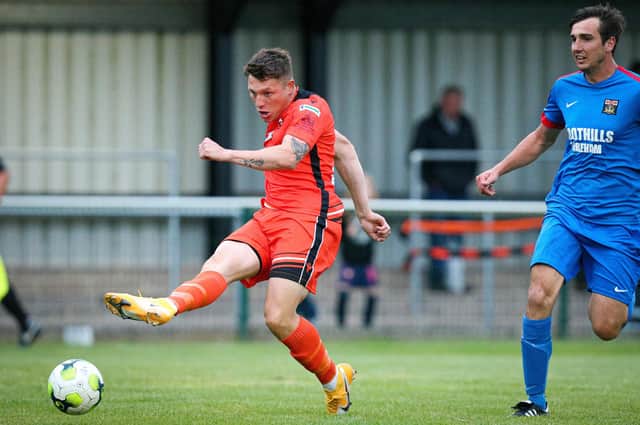 Kieran Roberts got his fifth goal in four games at Blackfield & Langley. Picture: Chris Moorhouse (jpns 170821-09)