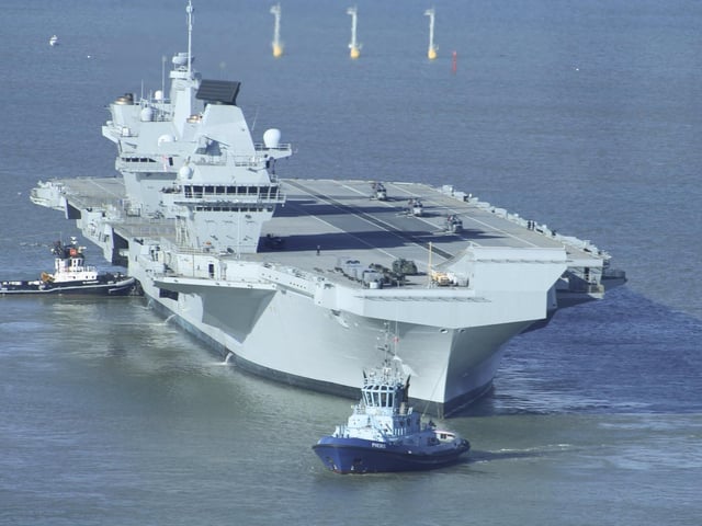 HMS Prince of Wales sailing from Portsmouth on February 12.