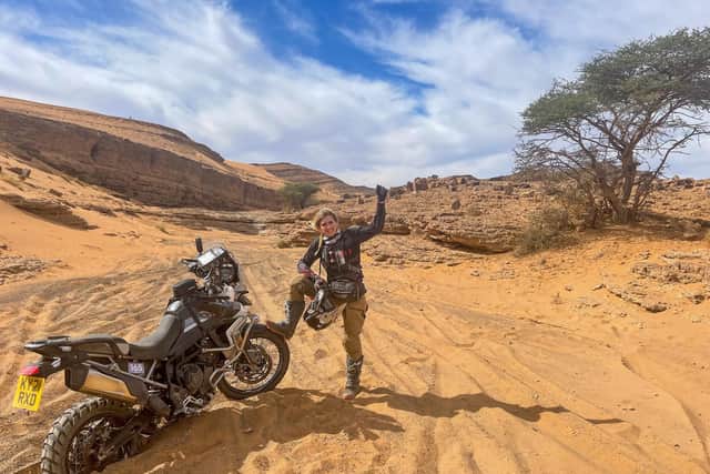 Portsmouth graduate Vannessa Ruck during the 1000 Dunas Rally in Morocco.