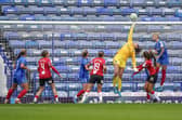 Another save from Eve Annets as Southampton threaten Pompey. Picture: Jason Brown