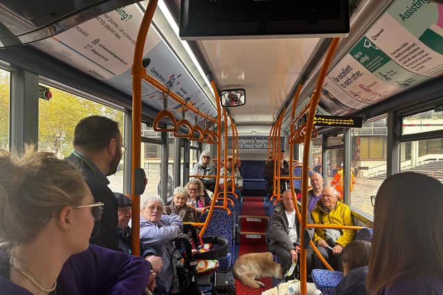 Stagecoach South and Open Sight Hampshire onboard the bus