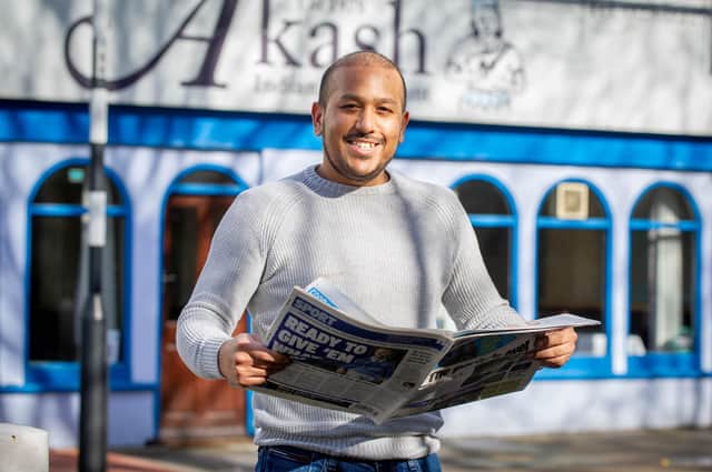 Owner Faz Ahmed of Akash, Southsea for We love the News campaignPictured: Faz Ahmed at Akash restaurant, Southsea on 18 February 2021.Picture: Habibur Rahman
