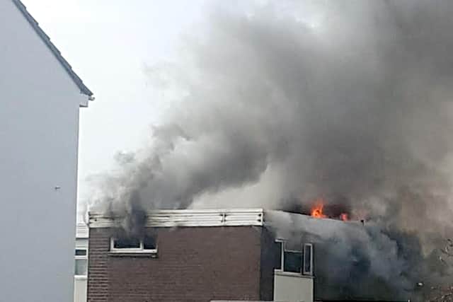 A fire in The Redan in Gosport
Picture: JCP