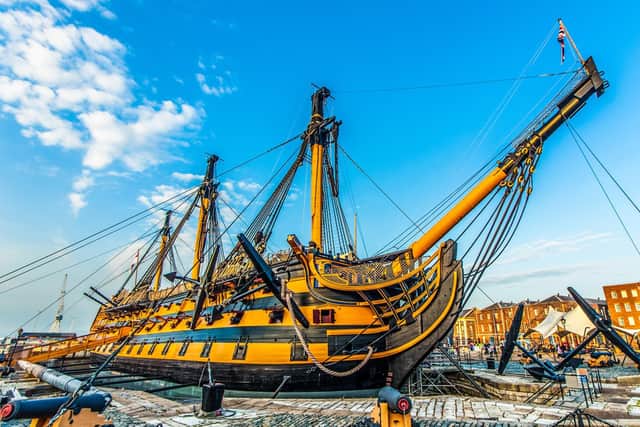 HMS Victory at Portsmouth Historic Dockyard. 
Picture: Shaun Roster