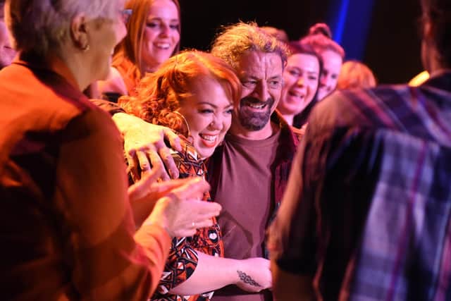 Amba Tremain and Charlie Fletcher of Urban Vocal Group win the Special Achievement Award at The Guide Awards, January 2018. Picture: Duncan Shepherd