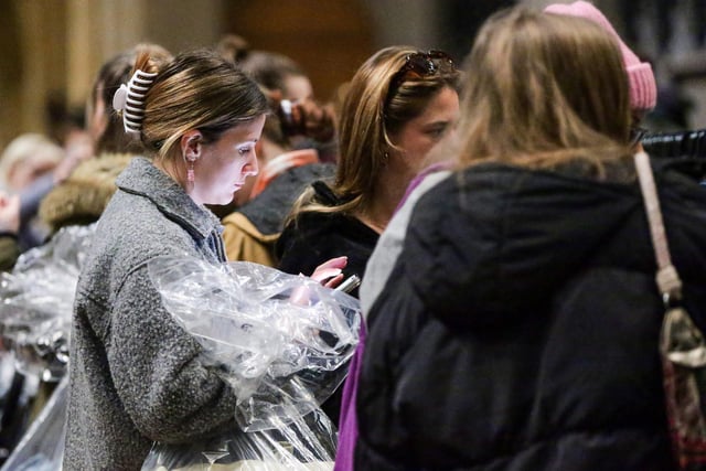 Worth the Weight Vintage Kilo Sale saw nine tonnes of clothing arrive at St Mary's Church, Fratton, to be picked through. Picture: Chris Moorhouse (010225-47)