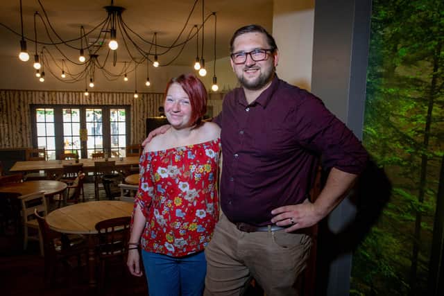 Oliver and Sara Pollard-Dambach who own the Roebuck pub in Wickham. Sara is 'praying' Hampshire avoids tier three restrictions.

Picture: Habibur Rahman