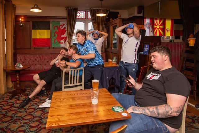 Fans at the Green Post, Hilsea, Portsmouth on 19 June 2021

Picture: Habibur Rahman