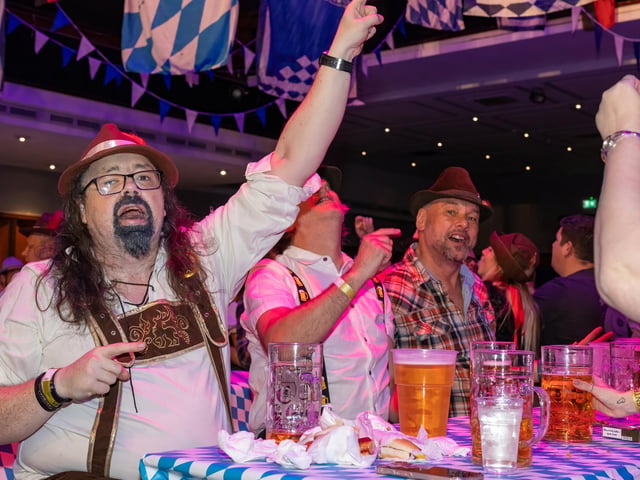 Portsmouth Guildhall played host to this years Oktoberfest event, with hundreds of guests over two sessions and German themed live music.Pictured - Oktoberfest guests enjoying the atmosphere and live musicPhotos by Alex Shute