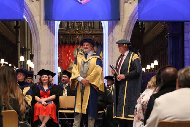 Hugh Bonneville was made an Honorary Doctor of Theatre