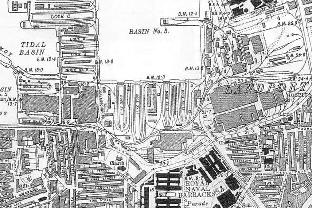 Within Portsmouth Dockyard there were 23 miles of railway track.  Picture: Crown Copyright.