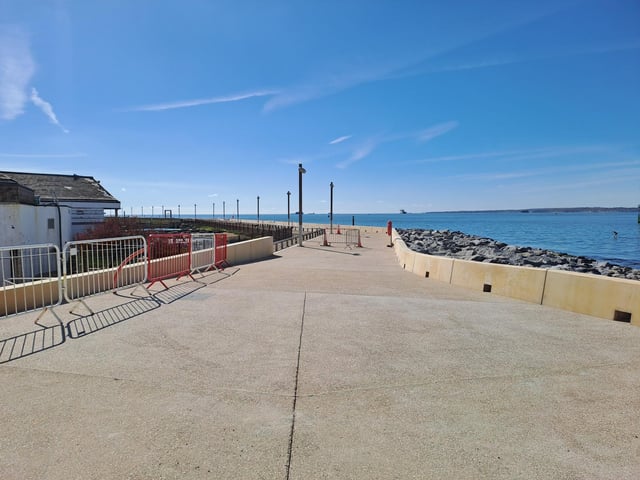 The walkway from Blue Reef to to the Pyramids is almost complete