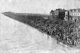 A packed Southsea beach in the 1920s, but what was the occasion?