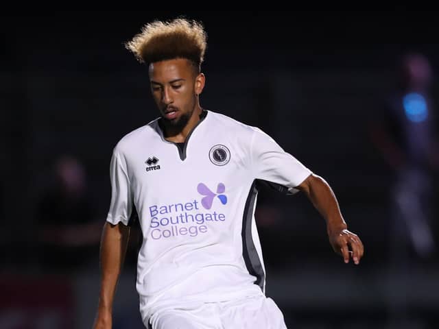 Boreham Wood forward Sorba Thomas.  Picture: Catherine Ivill/Getty Images