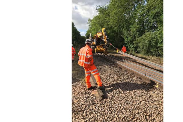Engineers worked a combined total of 10,000 hours to upgrade the Fareham to Eastleigh railway line.