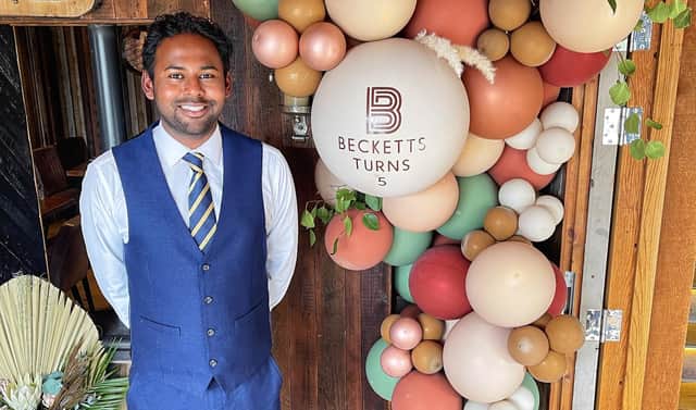 Becketts in Southsea is marking five years in business. Pictured is general manager Terence Carvalho.