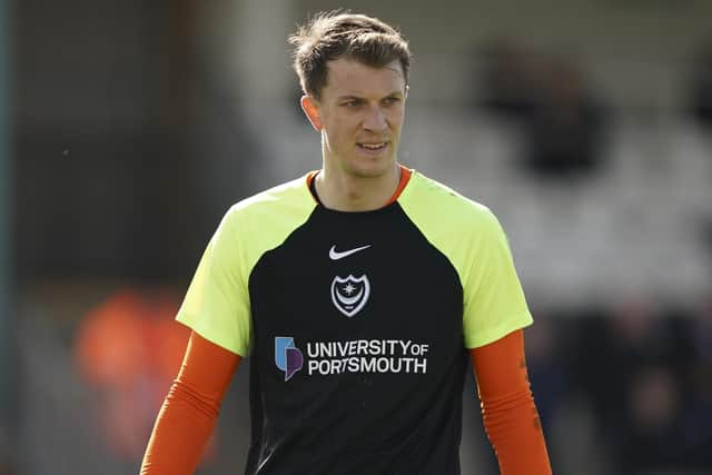 Matt Macey has kept six clean sheets in 12 appearances for Pompey following his arrival from Luton. Picture: Jason Brown/ProSportsImages