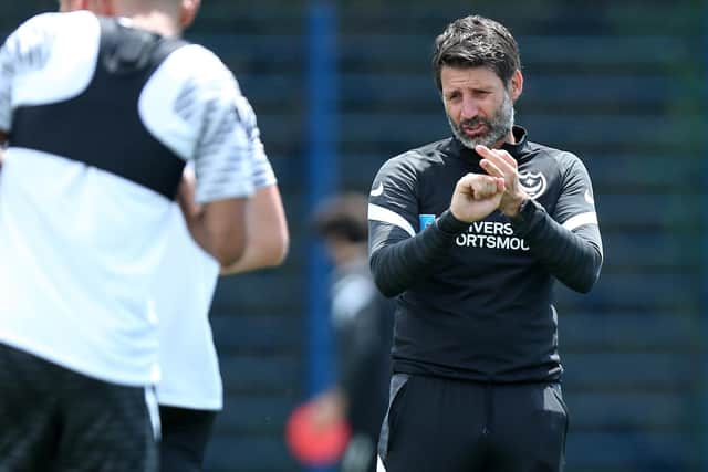 Danny Cowley welcomed what remains of the Pompey squad to pre-season training this week.  Picture: Chris Moorhouse