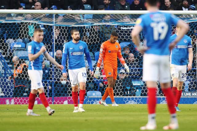 Pompey rue MK Dons' second goal today.