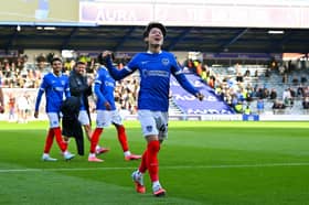 Minhyeok Yang is presently on Pompey’s left wing in the injury absence of Josh Murphy. Picture: Graham Hunt