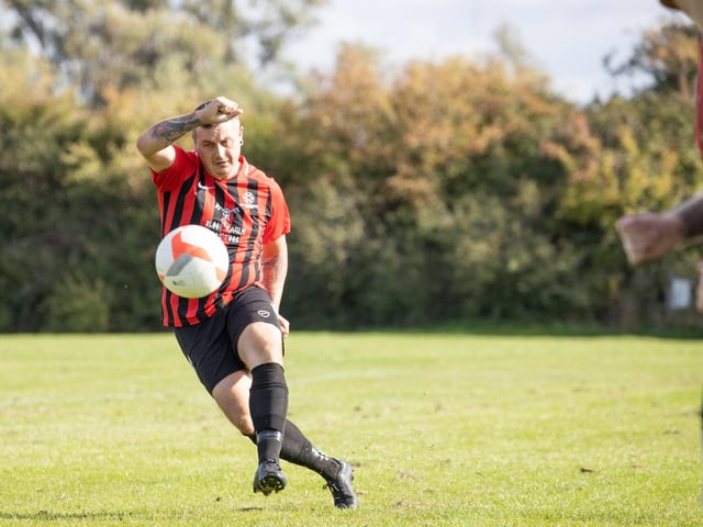 A Fairfields player. Picture by Alex Shute