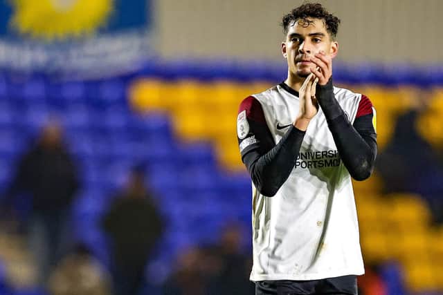 Tyler Walker made his debut in Pompey's goalless draw at AFC Wimbledon on Tuesday night