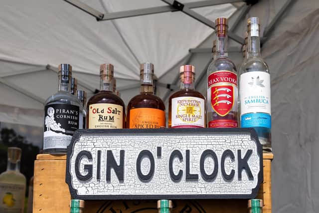 The sign at the English Spirit Distillery left visitors in no doubt what the day had in store. Picture: Mike Cooter (210522)
