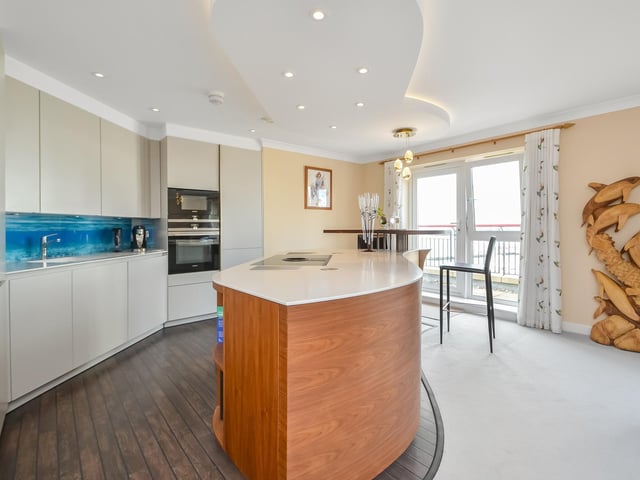 The open-plan kitchen