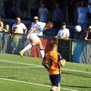Paul Rooney seals Hawks' 3-1 win against Slough with a far post header. Picture by Dave Haines.
