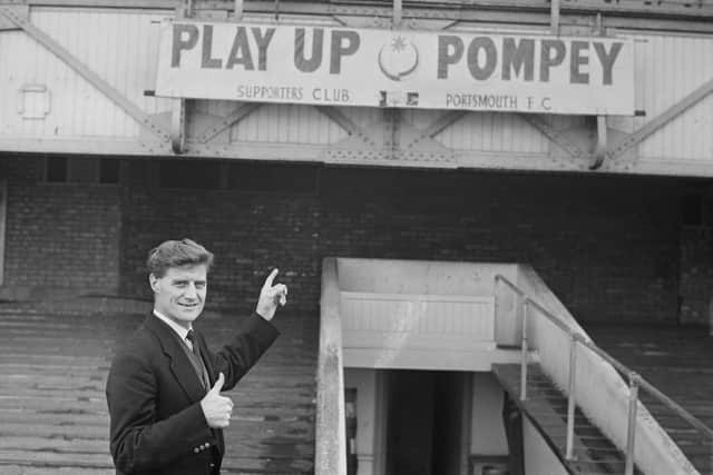 English soccer player Jimmy Dickinson (19125 - 1982) of Portsmouth FC at Fratton Park, Portsmouth, UK, 15th January 1965. (Photo by Lemmon/Daily Express/Hulton Archive/Getty Images)