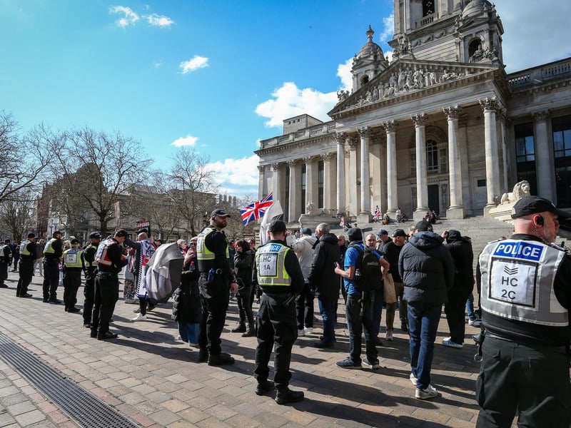 UKIP took to the Guildhall to call for mass-deportation of immigrants. Picture: Chris Moorhouse (150325-055)