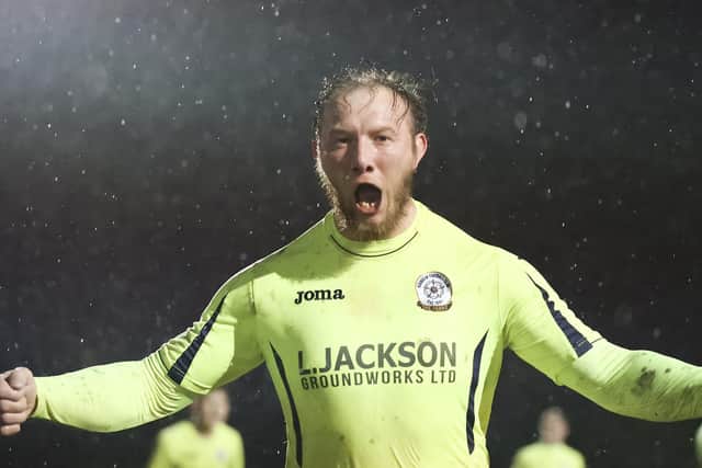 Connor Duffin now has 26 goals already this season after hitting four in Horndean's win at Amesbury. Picture: Barry Zee