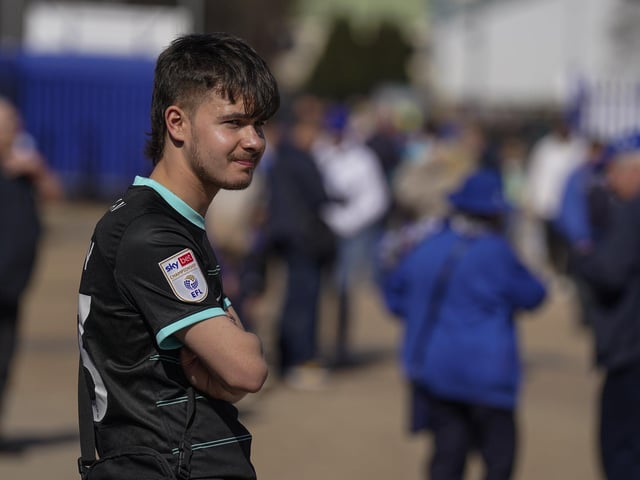The sun was out for Pompey's Championship game against Blackburn Rovers at Fratton Park - so there was no need for the winter coat!