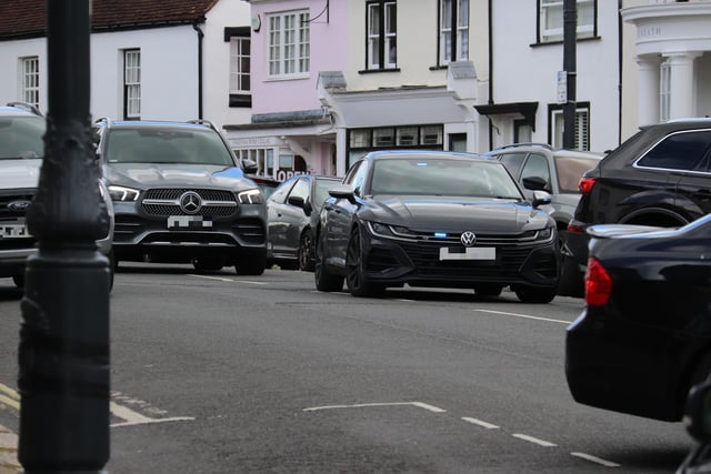 Armed police and unmarked cars spotted in Fareham High Street on June 11, 2024. Picture: Habibur Rahman
