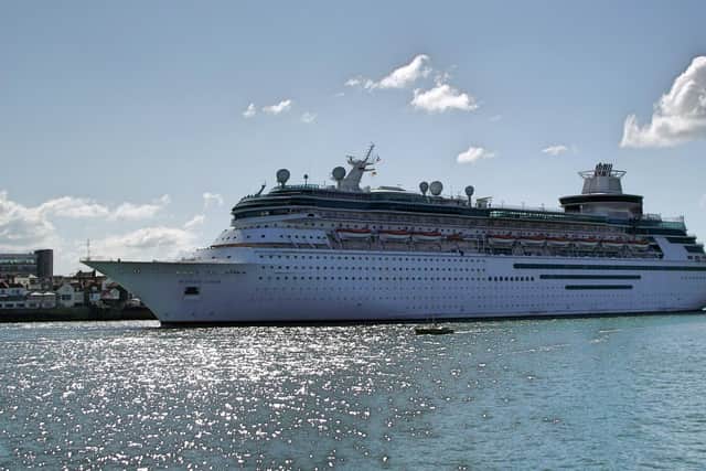Majesty of the Seas maiden arrival into Portsmouth Port.
At 73,941 Gross Tons, the 268 metre 'Majesty of the Seas' is the largest ship to come into Portsmouth Harbour. Picture: Tony Weaver