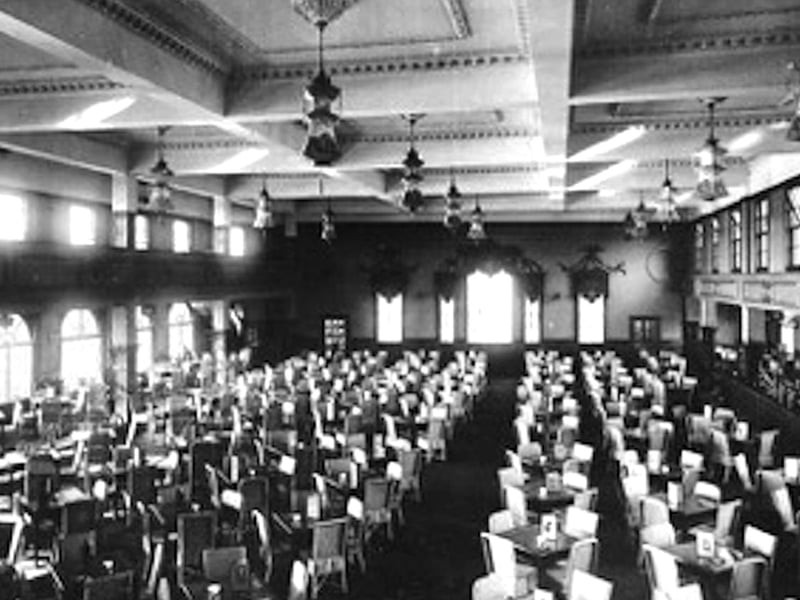 The interior of the Savoy Cafe, Southsea.