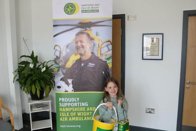 Six-year-old Alanna is set to walk 16.6 miles from her home in Lee-on-the-Solent to University Hospital Southampton (UHS), to raise funds for Hampshire and Isle of Wight Air Ambulance.