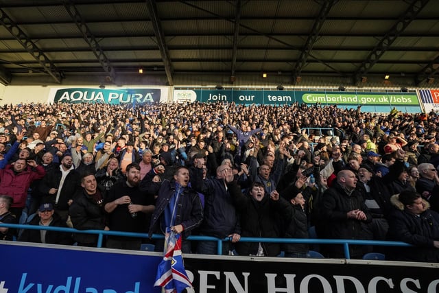 1,848 Pompey fans made the trip to Carlisle United's Brunton Park